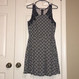 Black and white patterned dress